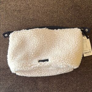 Athleta White Sherpa Cosmetics Bag